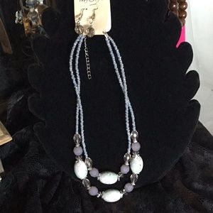 My Style Necklace and pierced earrings